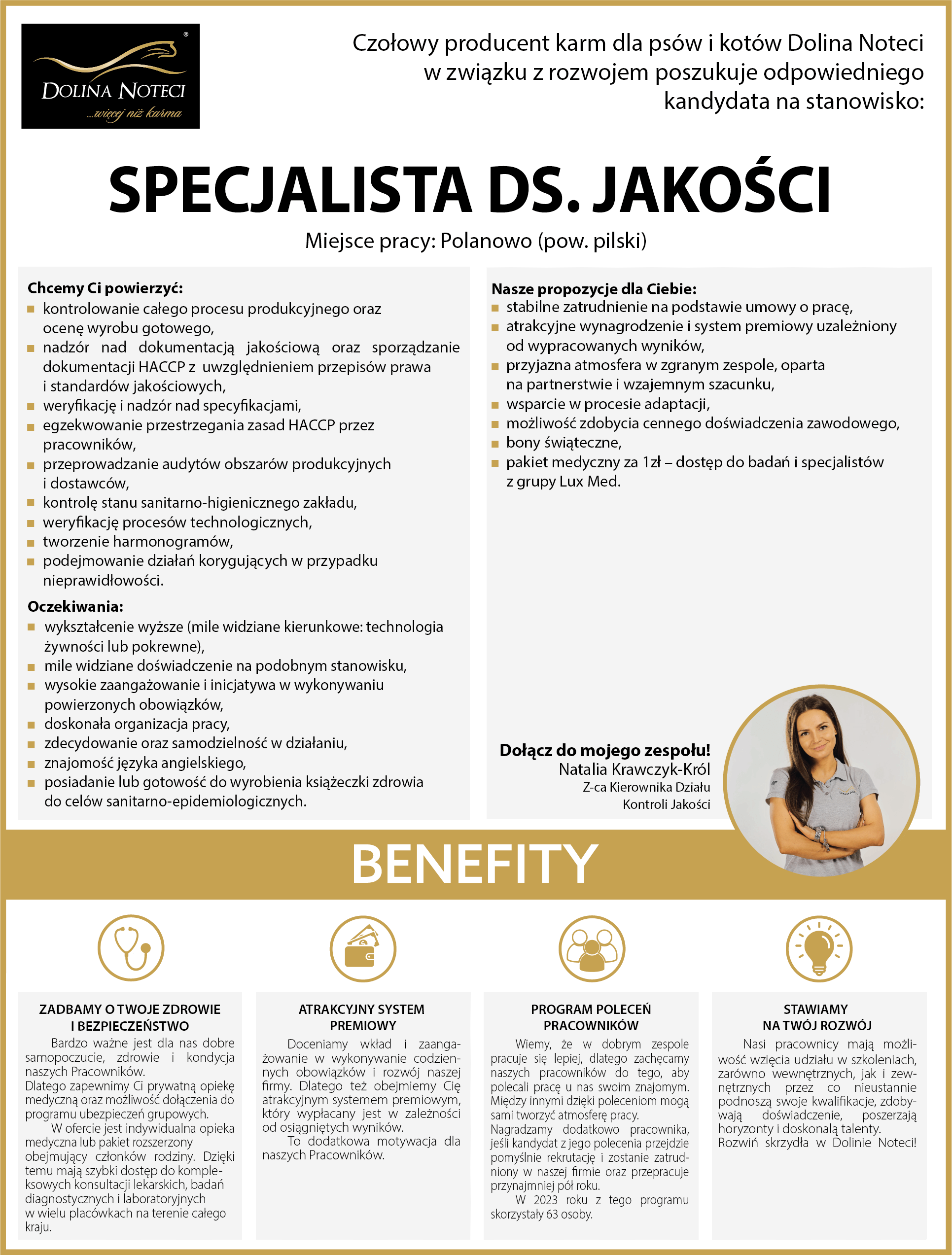 Specjalista ds. jakości <br>Polanowo